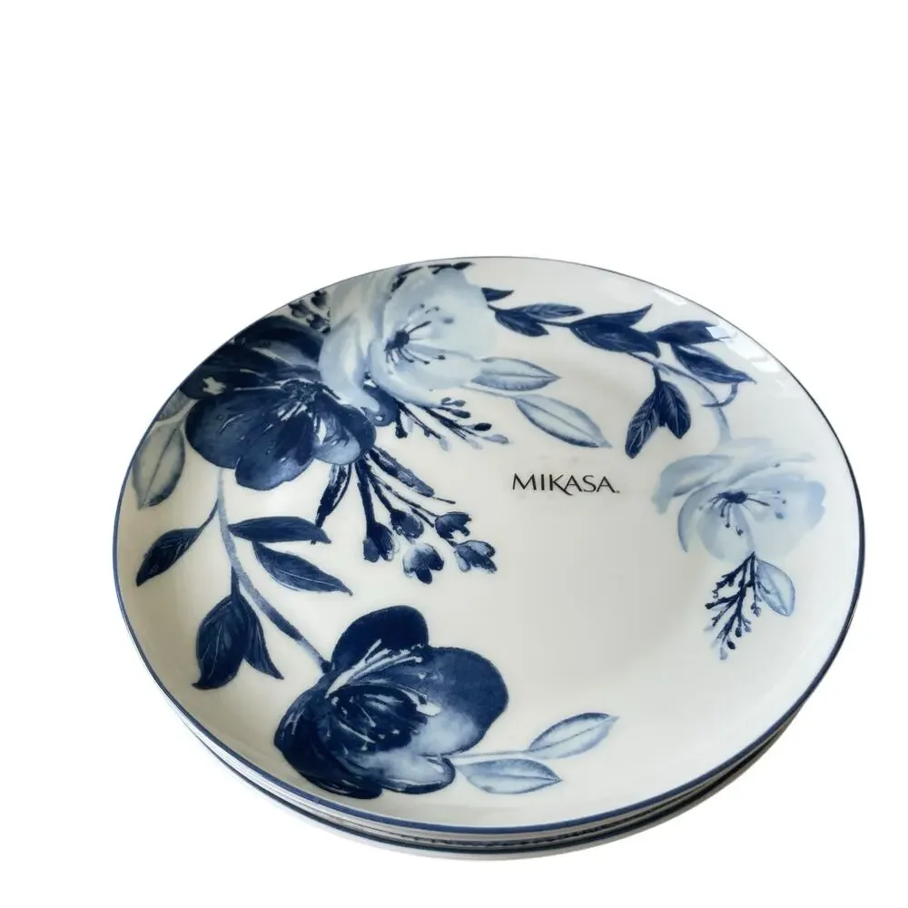 MIKASA Darcy Blue & White Floral Bone China 9